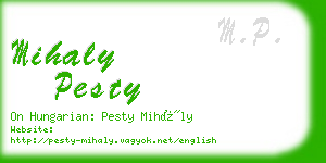 mihaly pesty business card